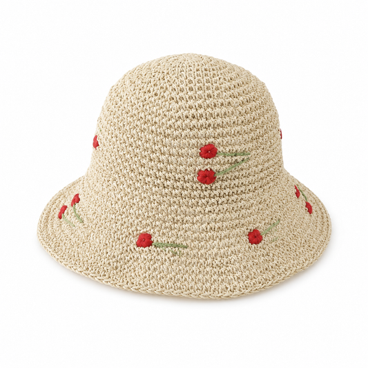 Cherry White Bucket Hat
